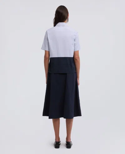 Aspesi Striped-pattern Shirt In Blue