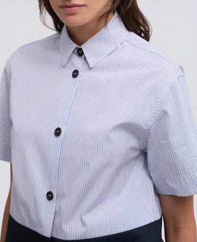 Aspesi Striped-pattern Shirt In Blue