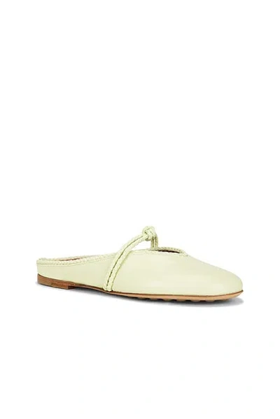 Bottega Veneta Lagoon Nappa Leather Knotted Mary Jane Ballerina Mules In White