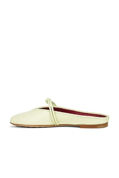 Bottega Veneta Lagoon Nappa Leather Knotted Mary Jane Ballerina Mules In White