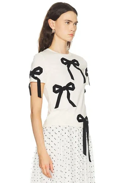Marc Jacobs Bow Shrunken Tee In Neutral