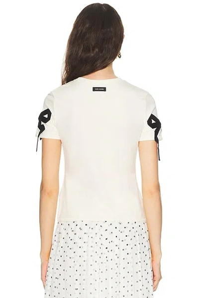 Marc Jacobs Bow Shrunken Tee In Neutral