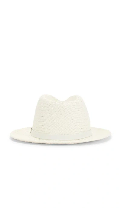 Rag & Bone Packable Straw Fedora Hat In White