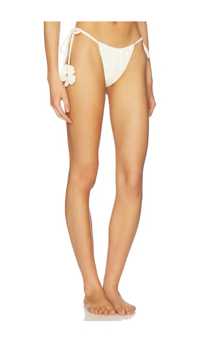 Bahia Maria Flore Bikini Tiny Bottom In White