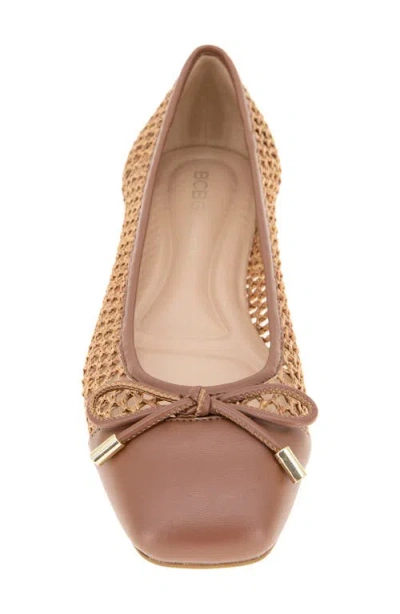 Bcbgeneration Hartly Cap Toe Ballet Flat In Brown