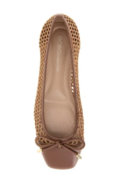 Bcbgeneration Hartly Cap Toe Ballet Flat In Brown