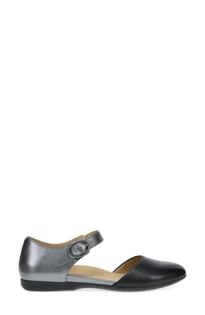 Dansko Liv Ankle Strap Flat In Black