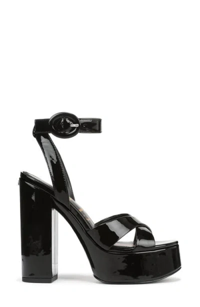 Sam Edelman Savannah Ankle Strap Platform Sandal In Black