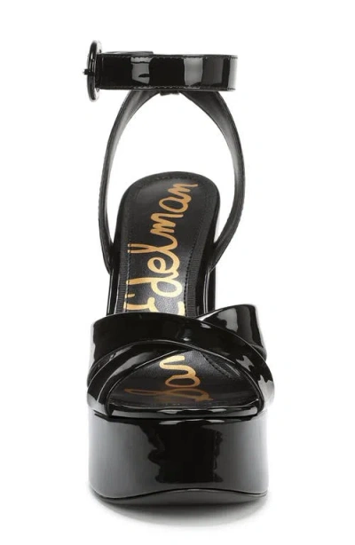 Sam Edelman Savannah Ankle Strap Platform Sandal In Black