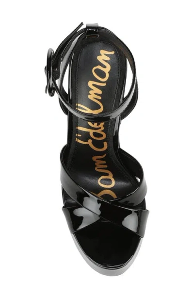 Sam Edelman Savannah Ankle Strap Platform Sandal In Black