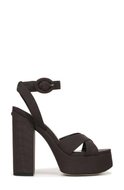 Sam Edelman Savannah Ankle Strap Platform Sandal In Brown
