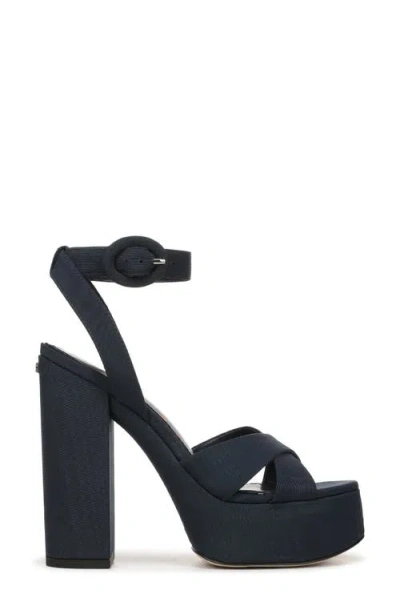 Sam Edelman Savannah Ankle Strap Platform Sandal In Blue