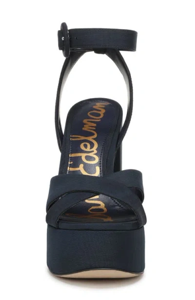 Sam Edelman Savannah Ankle Strap Platform Sandal In Blue