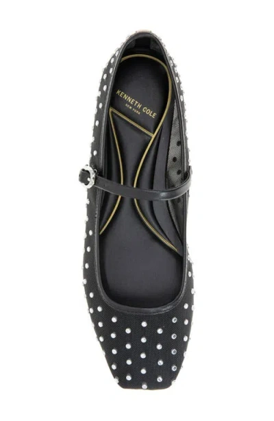 Kenneth Cole Jasper Mesh Micro Stud Ballet Flat In Black