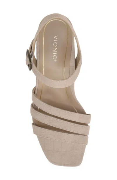 Vionic Nora Ankle Strap Sandal In Brown