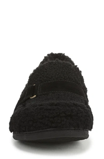 Vionic Imogen Faux Shearling Clog In Black