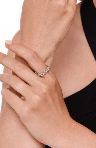 Devata Cable Link Ring In Gray