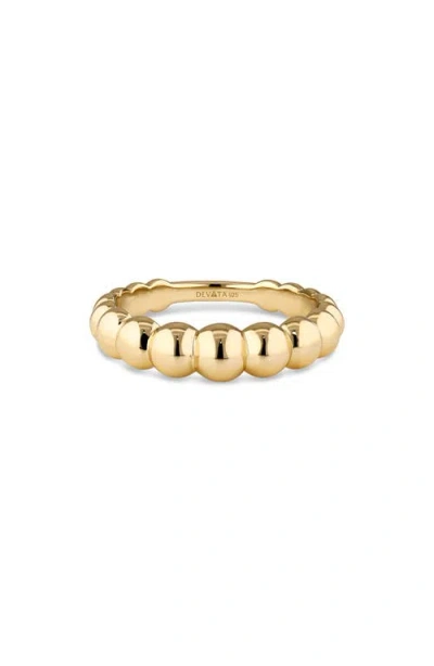 Devata Beaded Ball Textured Ring In Gold