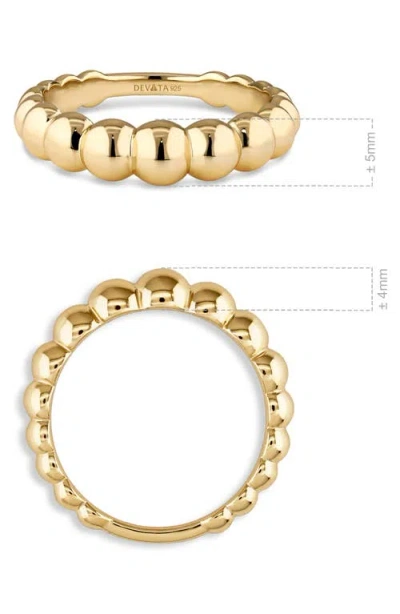 Devata Beaded Ball Textured Ring In Gold