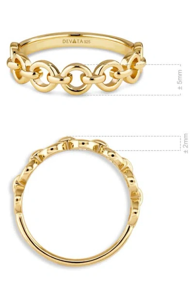 Devata Cable Link Ring In Gold