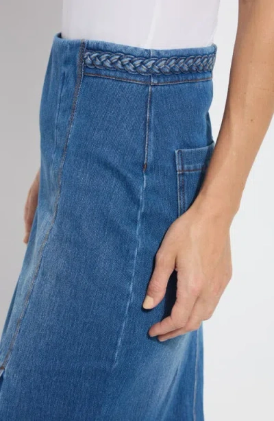 Lyssé Lysse Tess Braided Denim Pencil Skirt In Blue