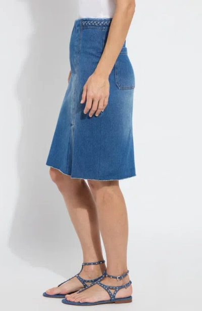 Lyssé Lysse Tess Braided Denim Pencil Skirt In Blue