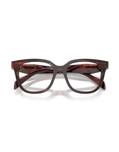 Prada Eyewear Oval Frame Glasses In Pattern
