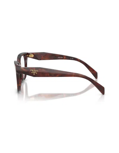 Prada Eyewear Oval Frame Glasses In Pattern