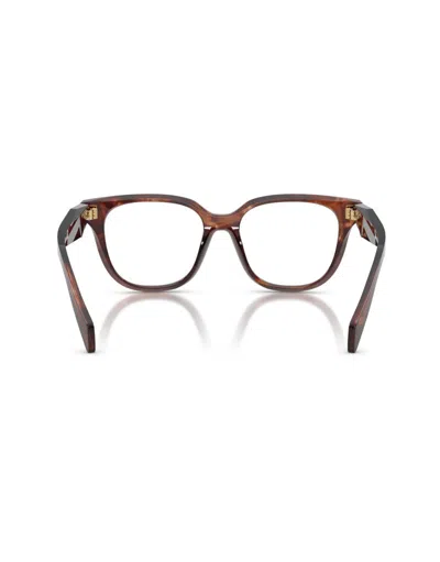 Prada Eyewear Oval Frame Glasses In Pattern