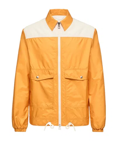 Moncler Colour-block Drawstring Jacket In Yellow