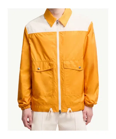 Moncler Colour-block Drawstring Jacket In Yellow