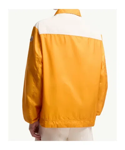 Moncler Colour-block Drawstring Jacket In Yellow