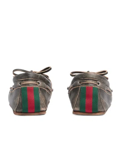 Gucci Gg Logo Leather Loafer In Black