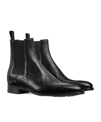 Gucci Men's Ankle Boot In Black