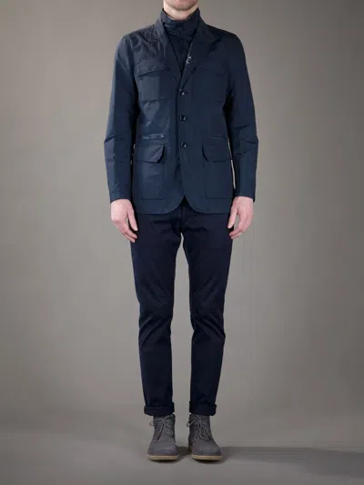 Fay Double Layer Jacket In Blue