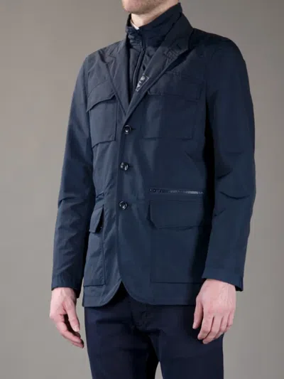 Fay Double Layer Jacket In Blue