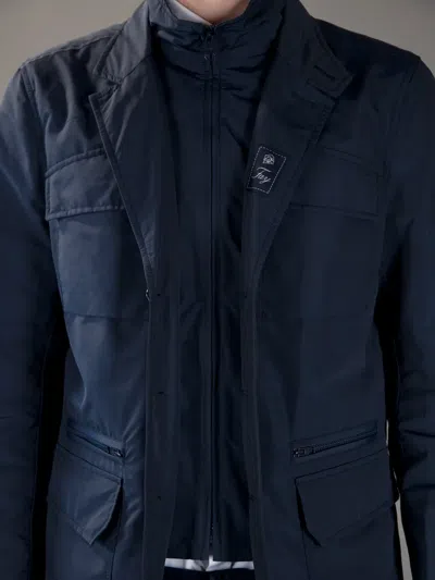 Fay Double Layer Jacket In Blue