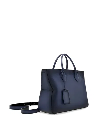 Ferragamo Handle Shoulder Bag In Blue