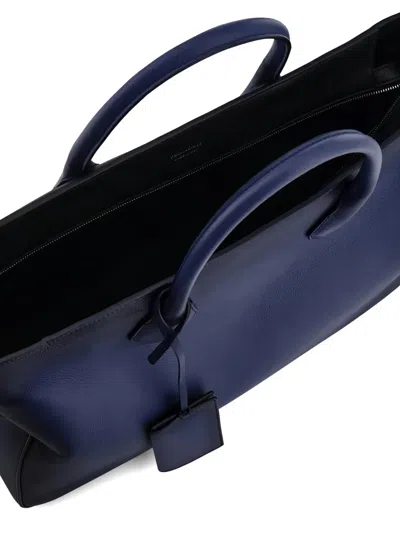 Ferragamo Handle Shoulder Bag In Blue