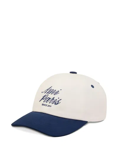 Ami Alexandre Mattiussi Ami Paris Bicolor Logo Embroidered Adjustable Baseball Cap In Multi