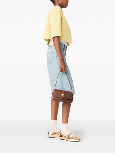 Maje Buttoned Pocket Blazer In Yellow