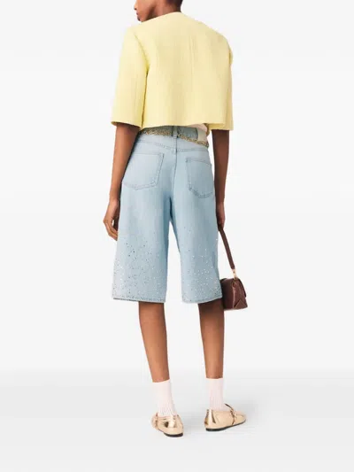 Maje Buttoned Pocket Blazer In Yellow