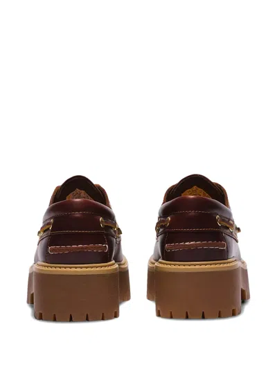 Timberland Stone Street Women S Dark Brown Platform Boat Shoe