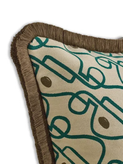 Soho Home Tilney Patterned Fringed Cushion In Multi
