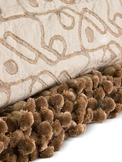 Soho Home Tilney Tassel-detail Patterned Bedspread In Neutral