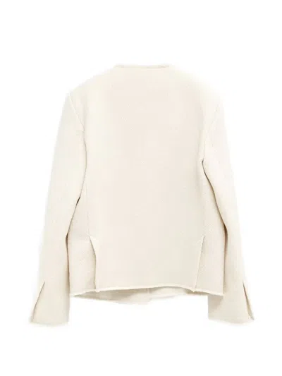 Totême Fluid Wool-blend Jacket In White
