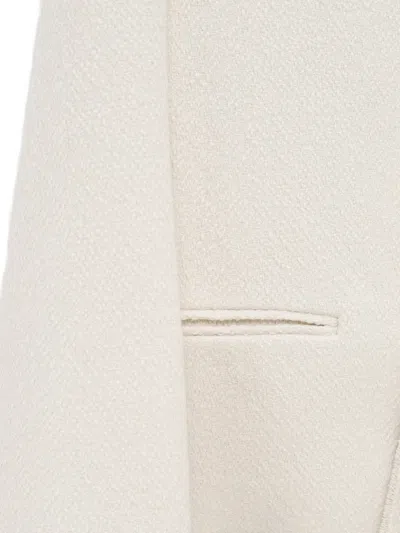 Totême Fluid Wool-blend Jacket In White