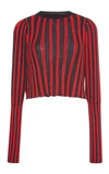 SONIA RYKIEL Vertical Ribbed Striped Pullover