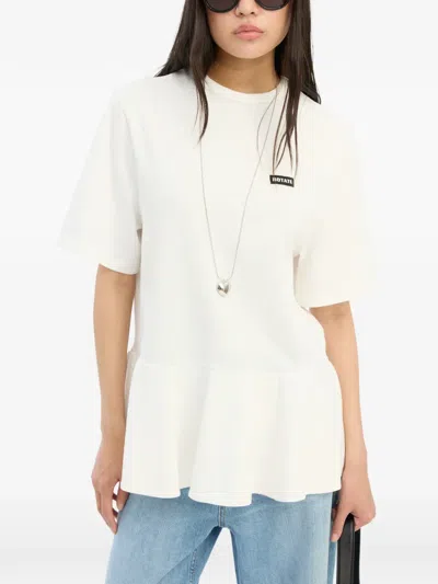 Rotate Birger Christensen T-shirt Woman Rotate In White