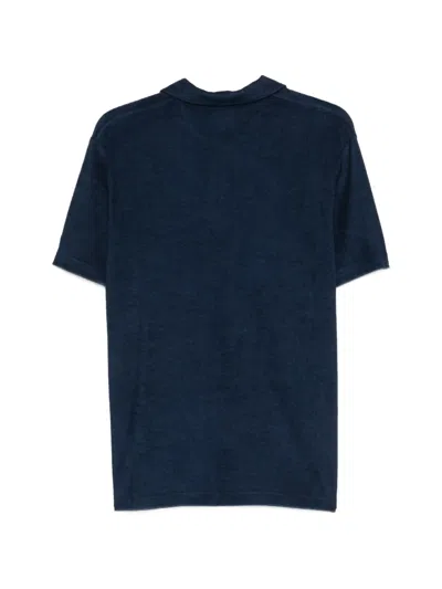 Mc2 Saint Barth Collared T-shirt In Blue